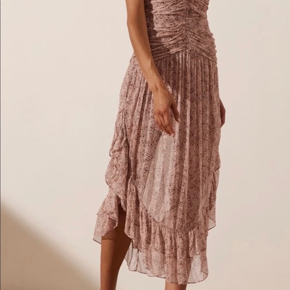 Shona Joy Paulette Ruched Midi Dress US size 4 - Picture 3 of 8